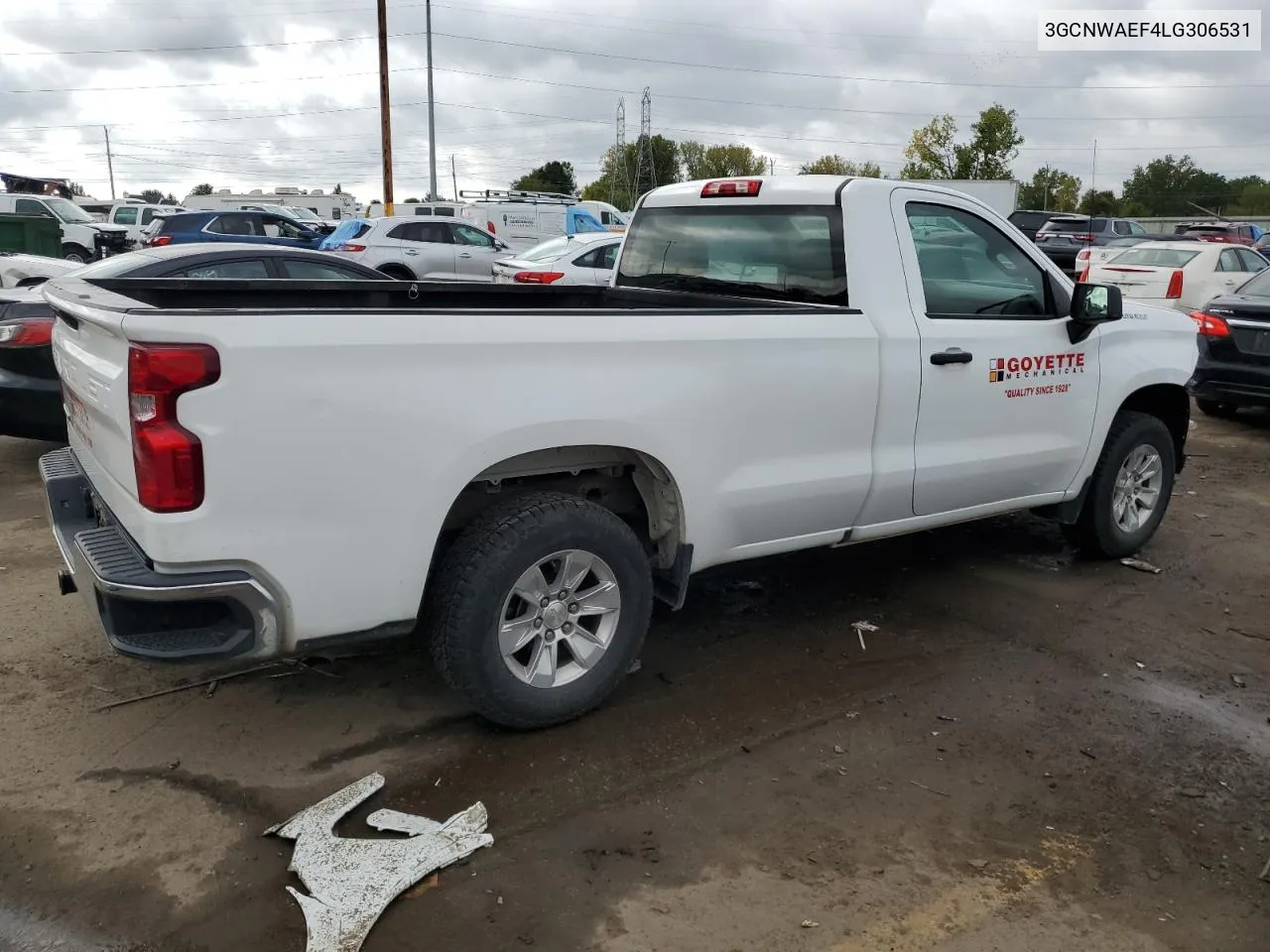 2020 Chevrolet Silverado C1500 VIN: 3GCNWAEF4LG306531 Lot: 73136574