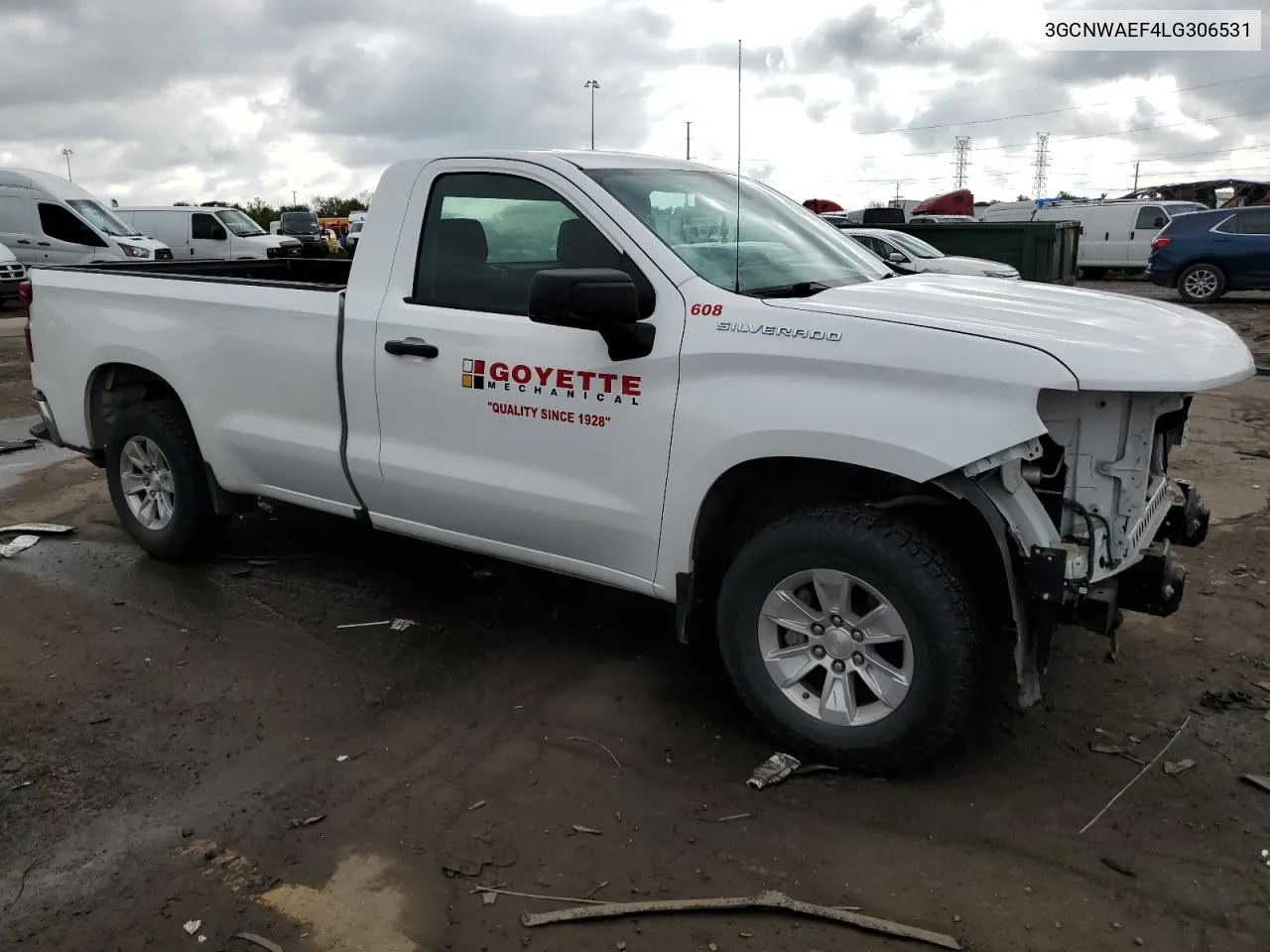 2020 Chevrolet Silverado C1500 VIN: 3GCNWAEF4LG306531 Lot: 73136574