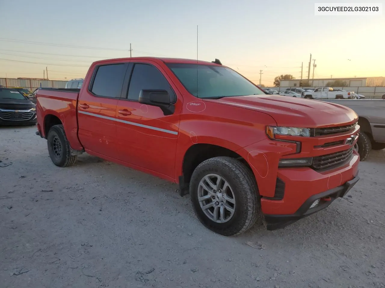 2020 Chevrolet Silverado K1500 Rst VIN: 3GCUYEED2LG302103 Lot: 73410894