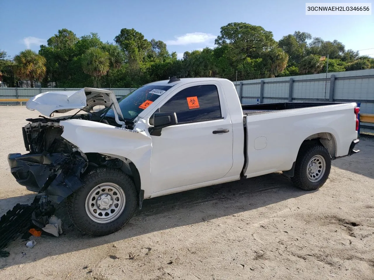 2020 Chevrolet Silverado C1500 VIN: 3GCNWAEH2LG346656 Lot: 75776014