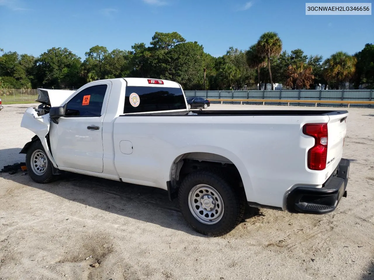 2020 Chevrolet Silverado C1500 VIN: 3GCNWAEH2LG346656 Lot: 75776014