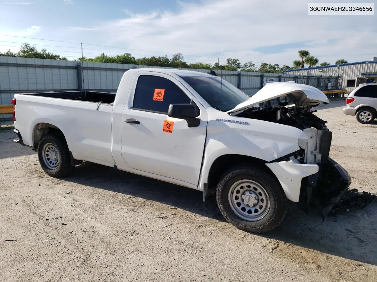 2020 Chevrolet Silverado C1500 VIN: 3GCNWAEH2LG346656 Lot: 75776014