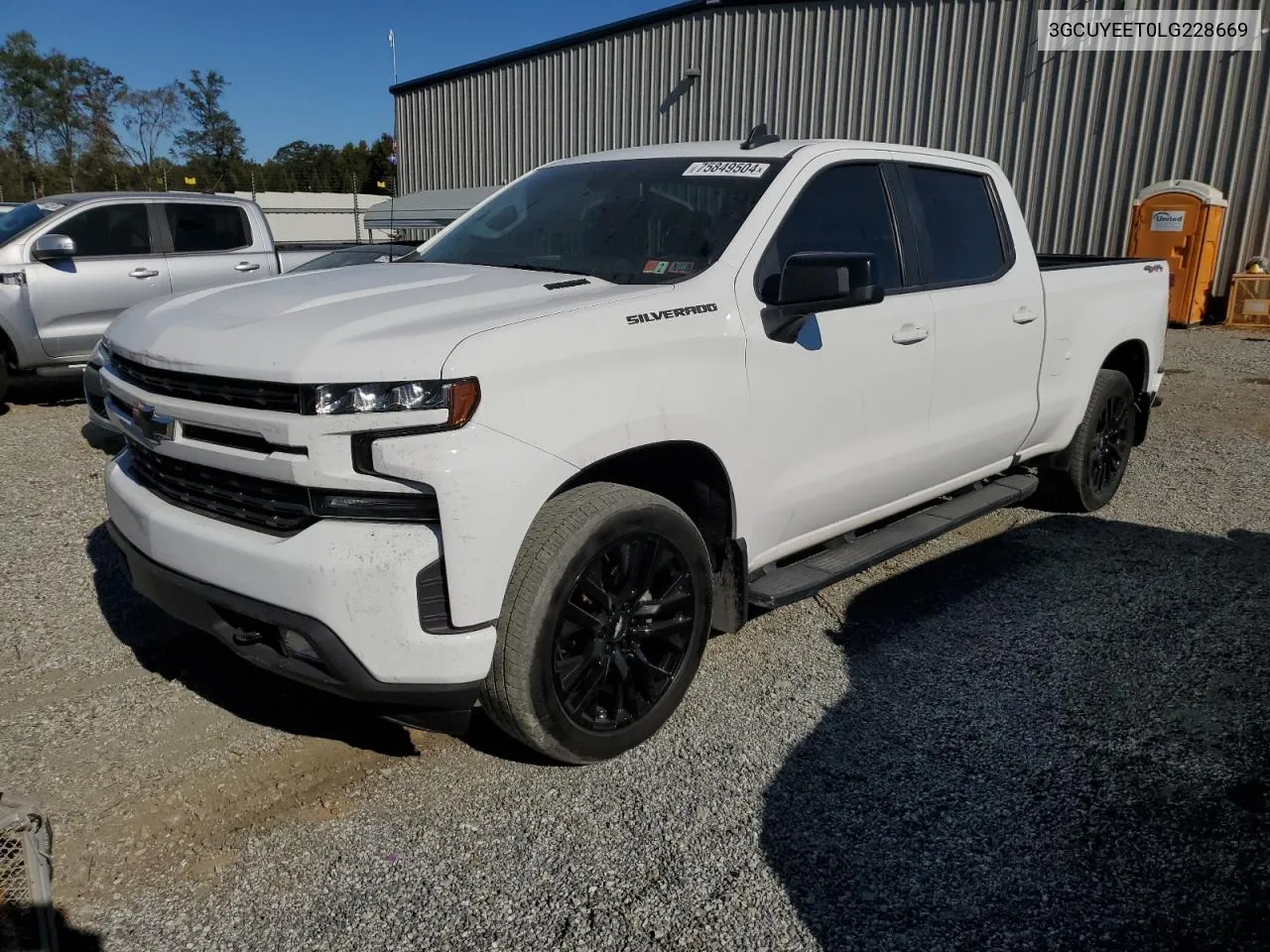 2020 Chevrolet Silverado K1500 Rst VIN: 3GCUYEET0LG228669 Lot: 75849504