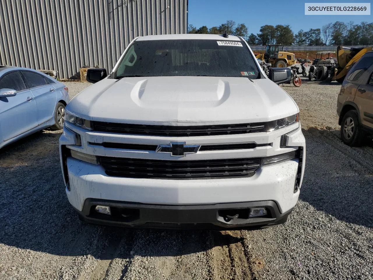 2020 Chevrolet Silverado K1500 Rst VIN: 3GCUYEET0LG228669 Lot: 75849504