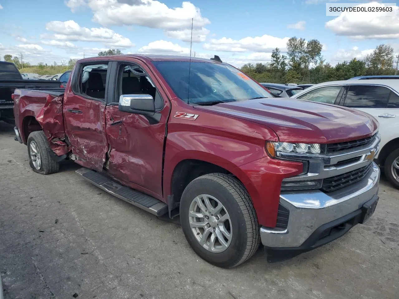 2020 Chevrolet Silverado K1500 Lt VIN: 3GCUYDED0LG259603 Lot: 76388544