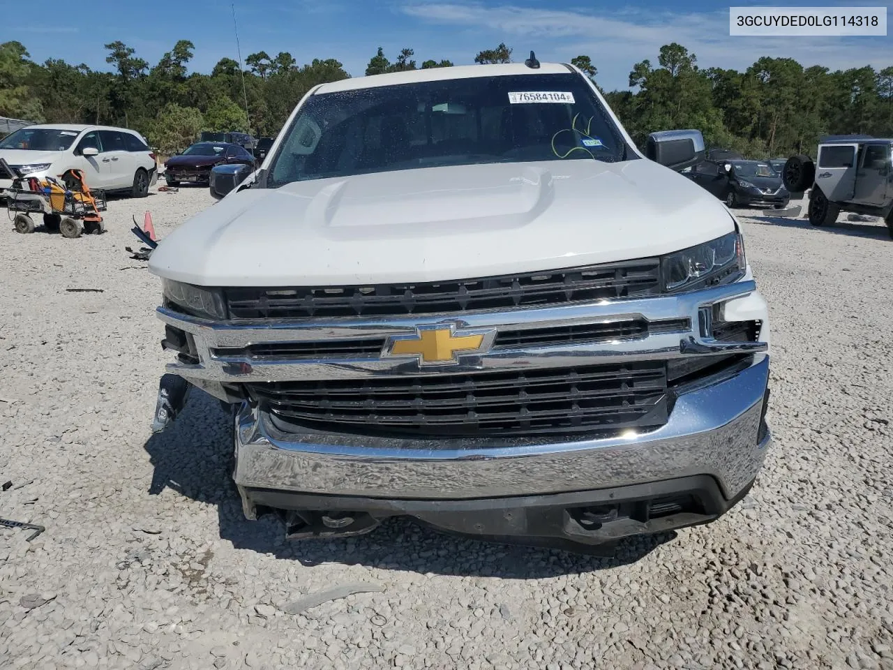 2020 Chevrolet Silverado K1500 Lt VIN: 3GCUYDED0LG114318 Lot: 76584104