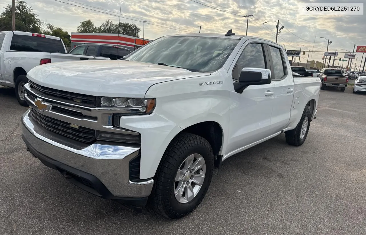 2020 Chevrolet Silverado K1500 Lt VIN: 1GCRYDED6LZ251270 Lot: 76618534