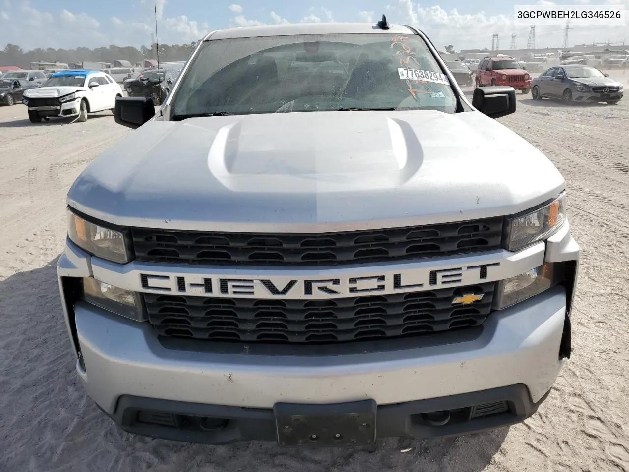 2020 Chevrolet Silverado C1500 Custom VIN: 3GCPWBEH2LG346526 Lot: 77638294