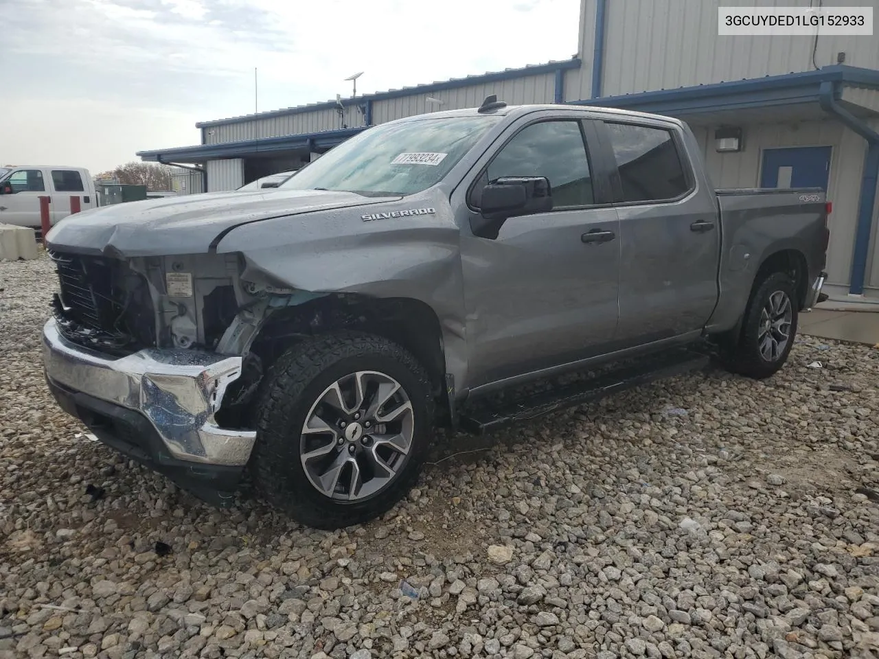 2020 Chevrolet Silverado K1500 Lt VIN: 3GCUYDED1LG152933 Lot: 77993234