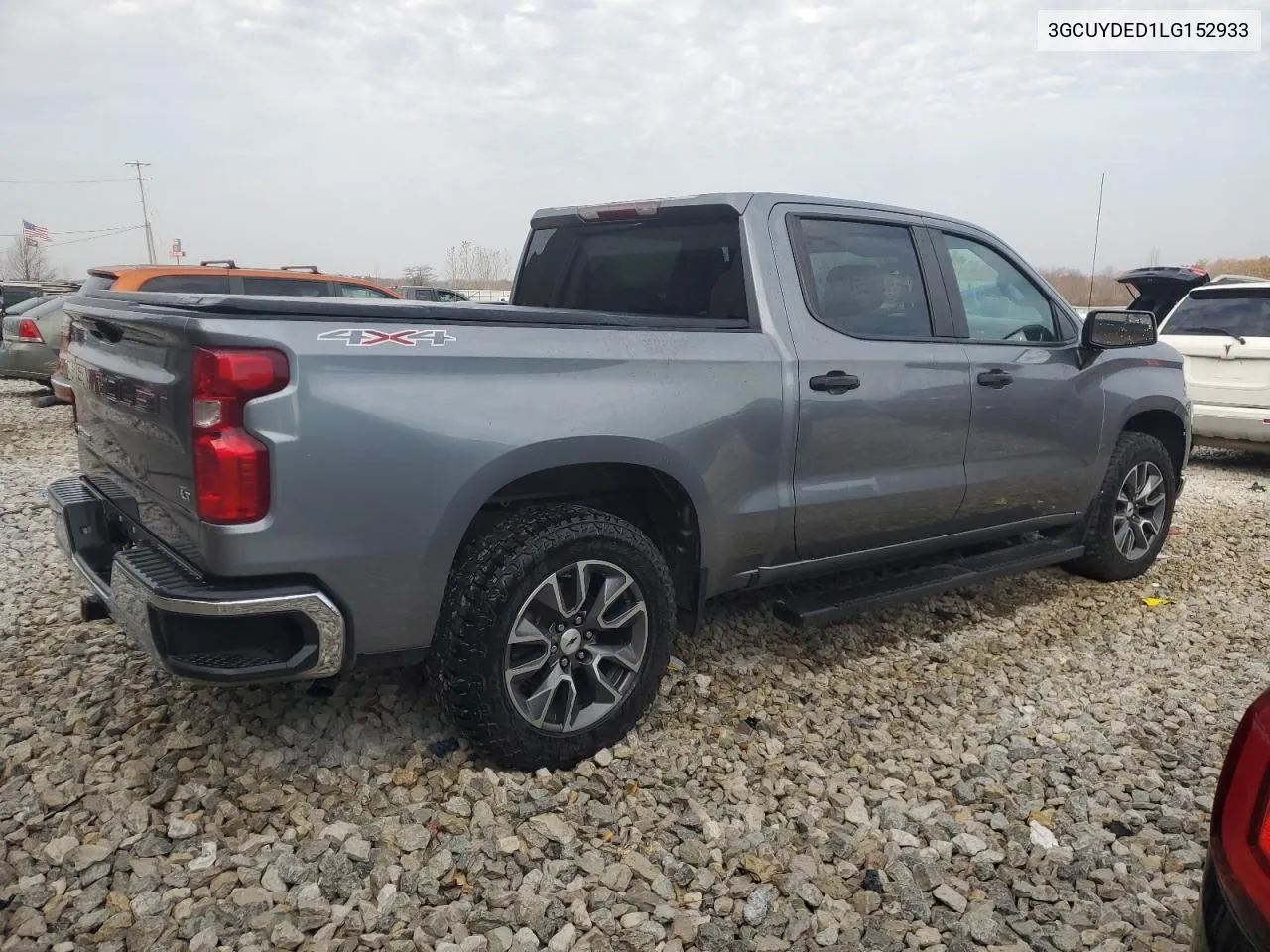 2020 Chevrolet Silverado K1500 Lt VIN: 3GCUYDED1LG152933 Lot: 77993234