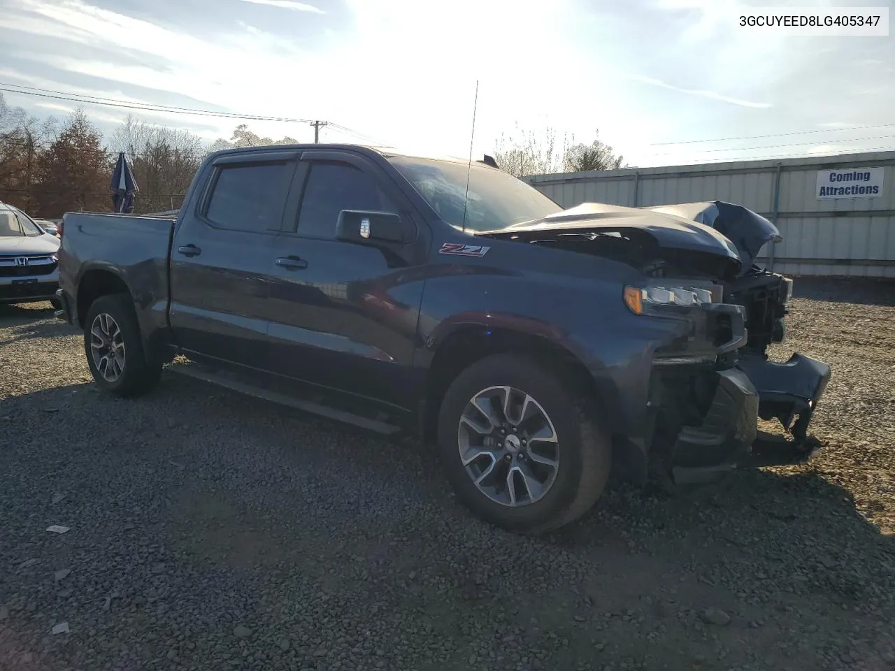 2020 Chevrolet Silverado K1500 Rst VIN: 3GCUYEED8LG405347 Lot: 78851474