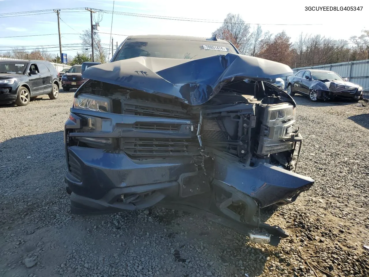 2020 Chevrolet Silverado K1500 Rst VIN: 3GCUYEED8LG405347 Lot: 78851474