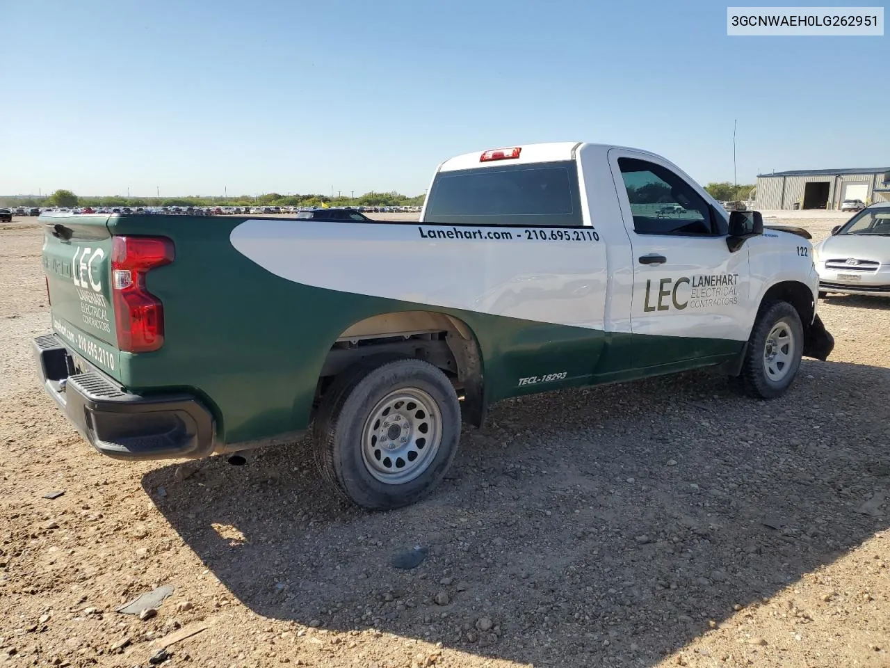 2020 Chevrolet Silverado C1500 VIN: 3GCNWAEH0LG262951 Lot: 79548274