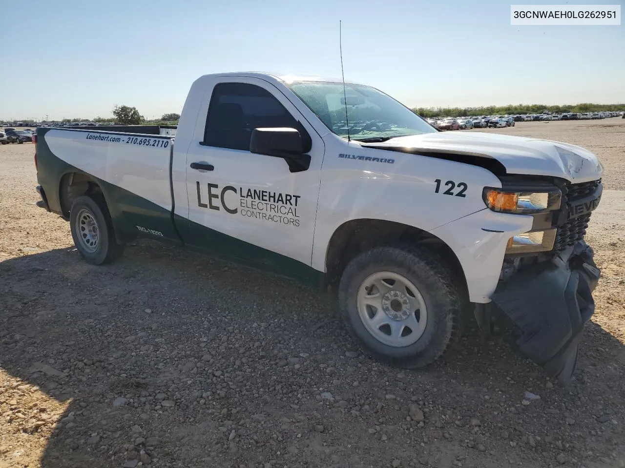 2020 Chevrolet Silverado C1500 VIN: 3GCNWAEH0LG262951 Lot: 79548274