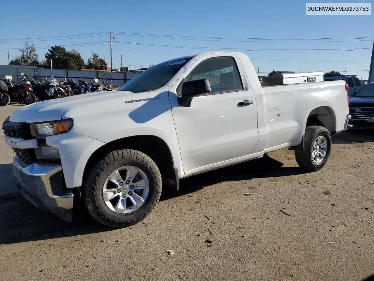 2020 Chevrolet Silverado C1500 VIN: 3GCNWAEF9LG273753 Lot: 79851634