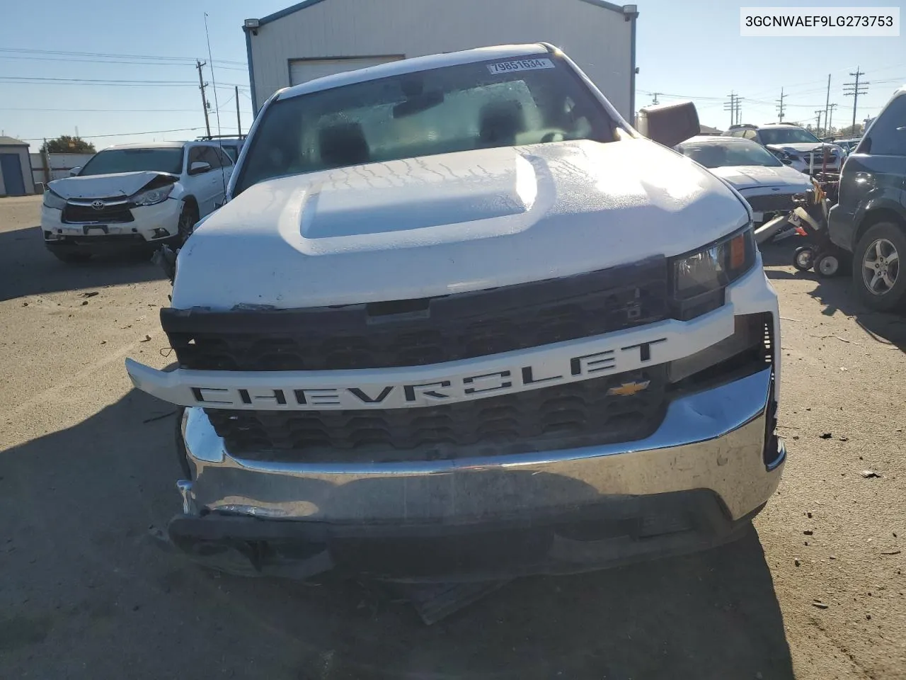 2020 Chevrolet Silverado C1500 VIN: 3GCNWAEF9LG273753 Lot: 79851634