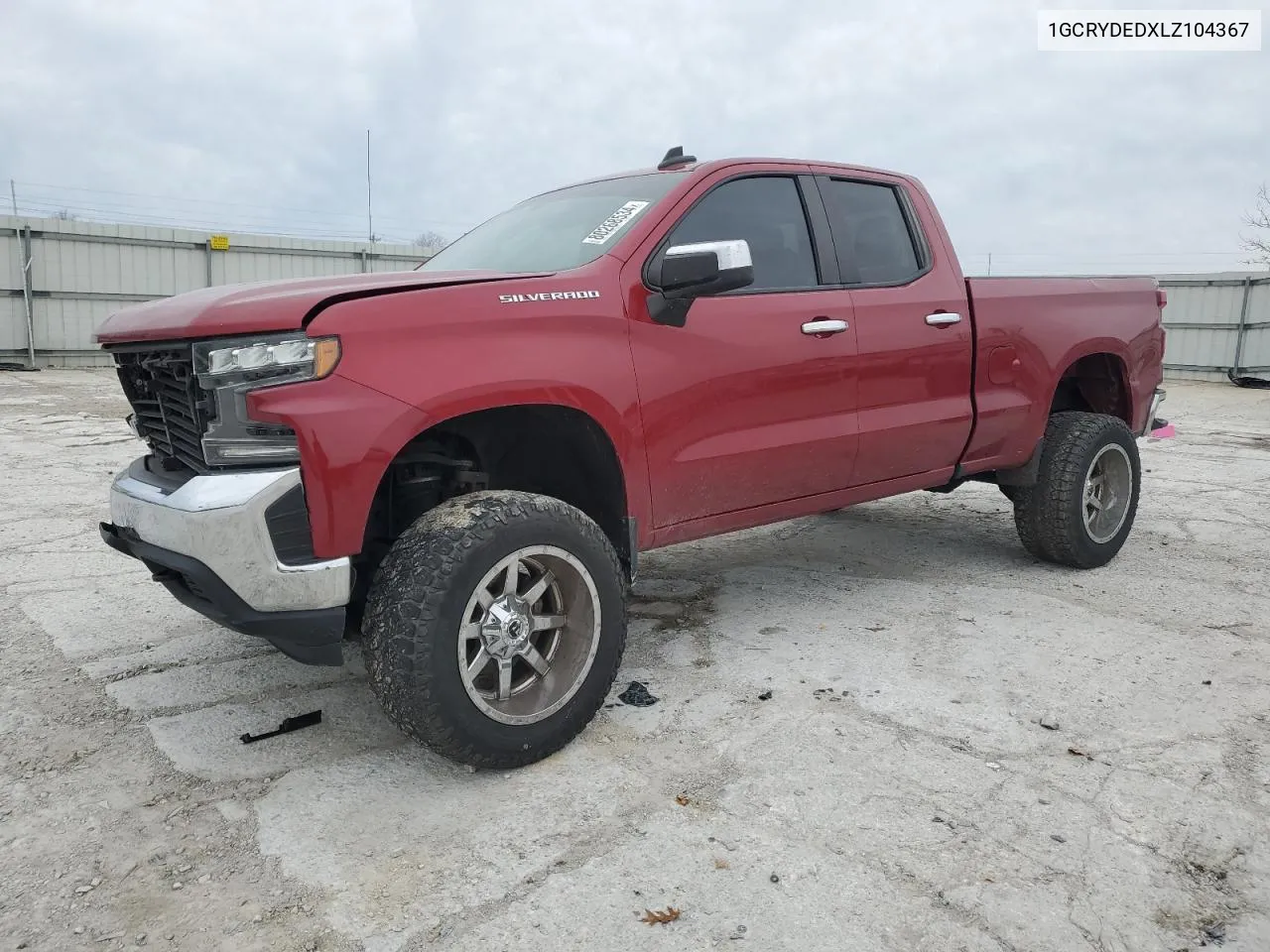 2020 Chevrolet Silverado K1500 Lt VIN: 1GCRYDEDXLZ104367 Lot: 80268534