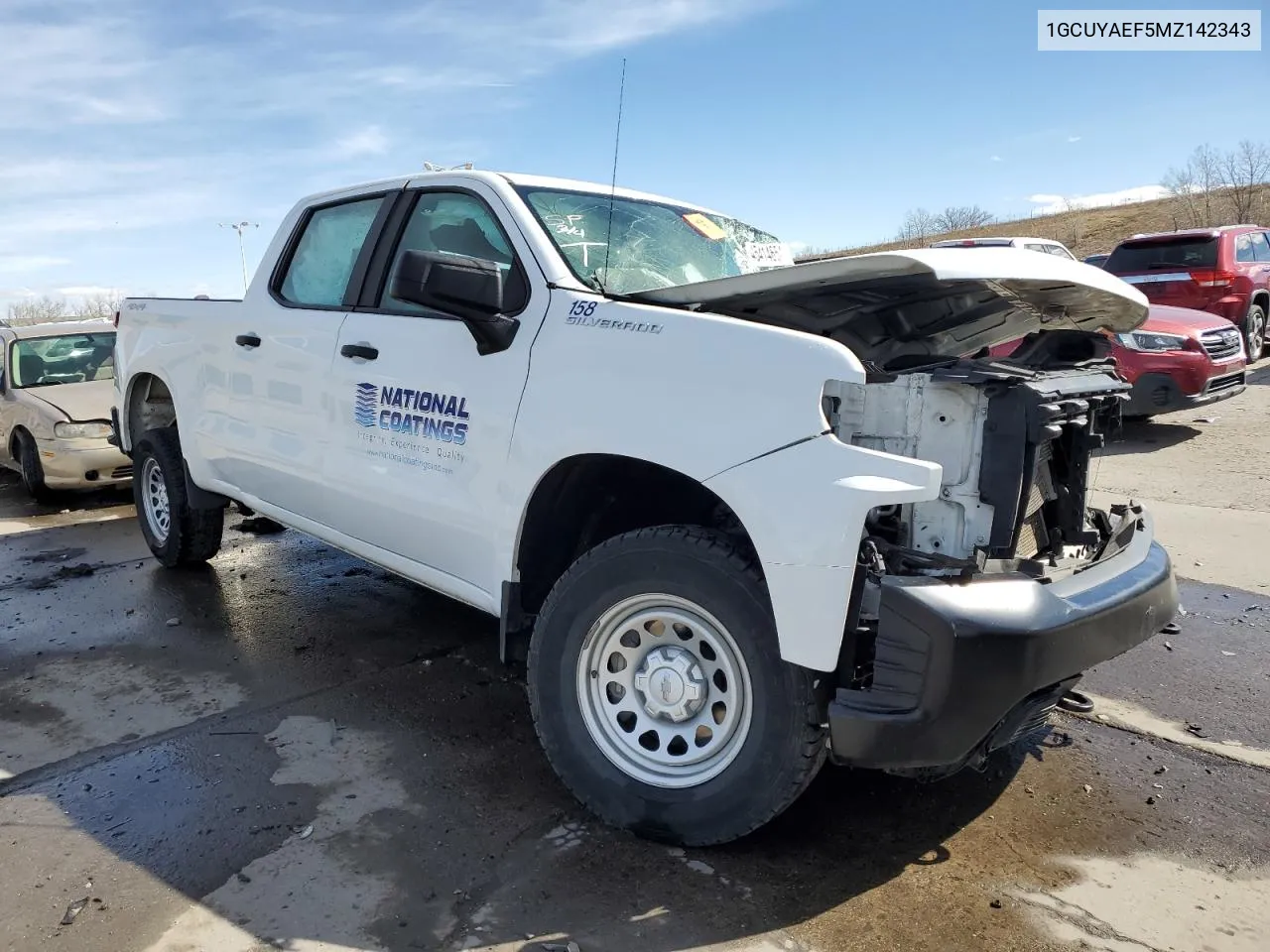 2021 Chevrolet Silverado K1500 VIN: 1GCUYAEF5MZ142343 Lot: 45414654