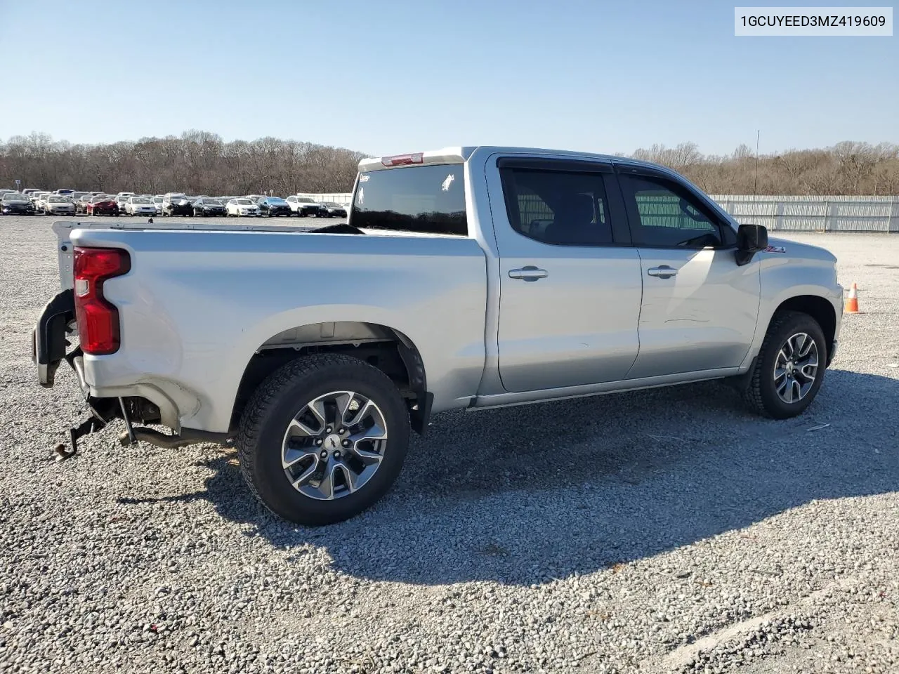 2021 Chevrolet Silverado K1500 Rst VIN: 1GCUYEED3MZ419609 Lot: 46643954