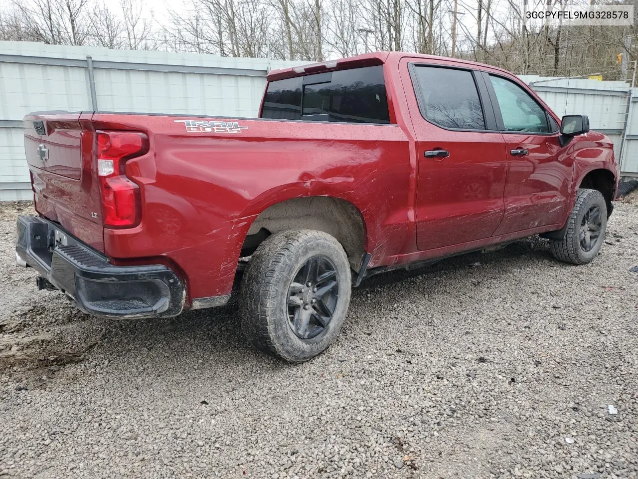 2021 Chevrolet Silverado K1500 Lt Trail Boss VIN: 3GCPYFEL9MG328578 Lot: 46978334