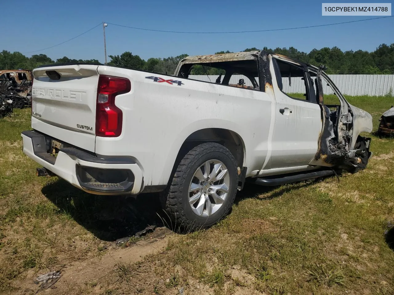 2021 Chevrolet Silverado K1500 Custom VIN: 1GCPYBEK1MZ414788 Lot: 49885964