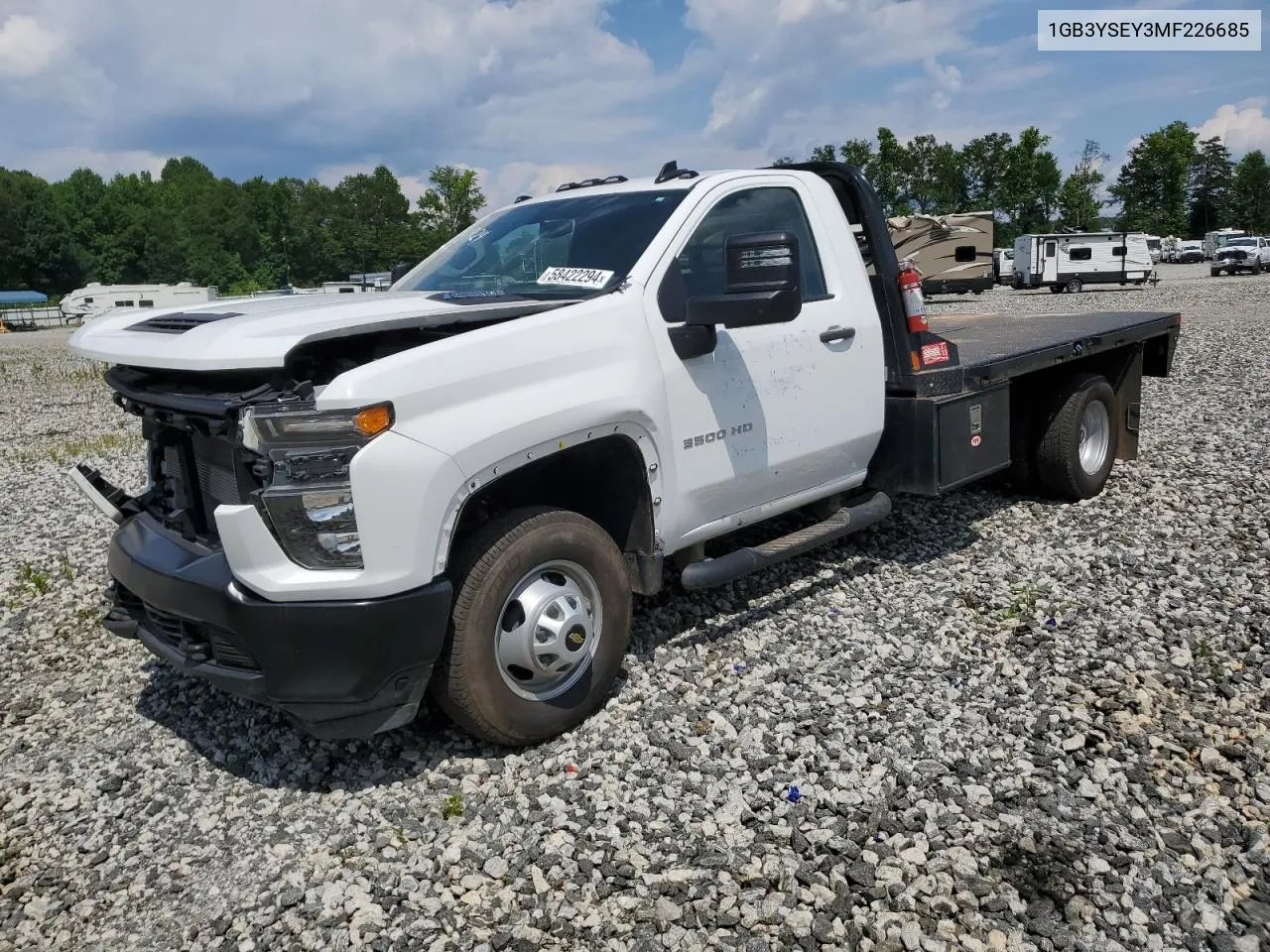 2021 Chevrolet Silverado K3500 VIN: 1GB3YSEY3MF226685 Lot: 58422294