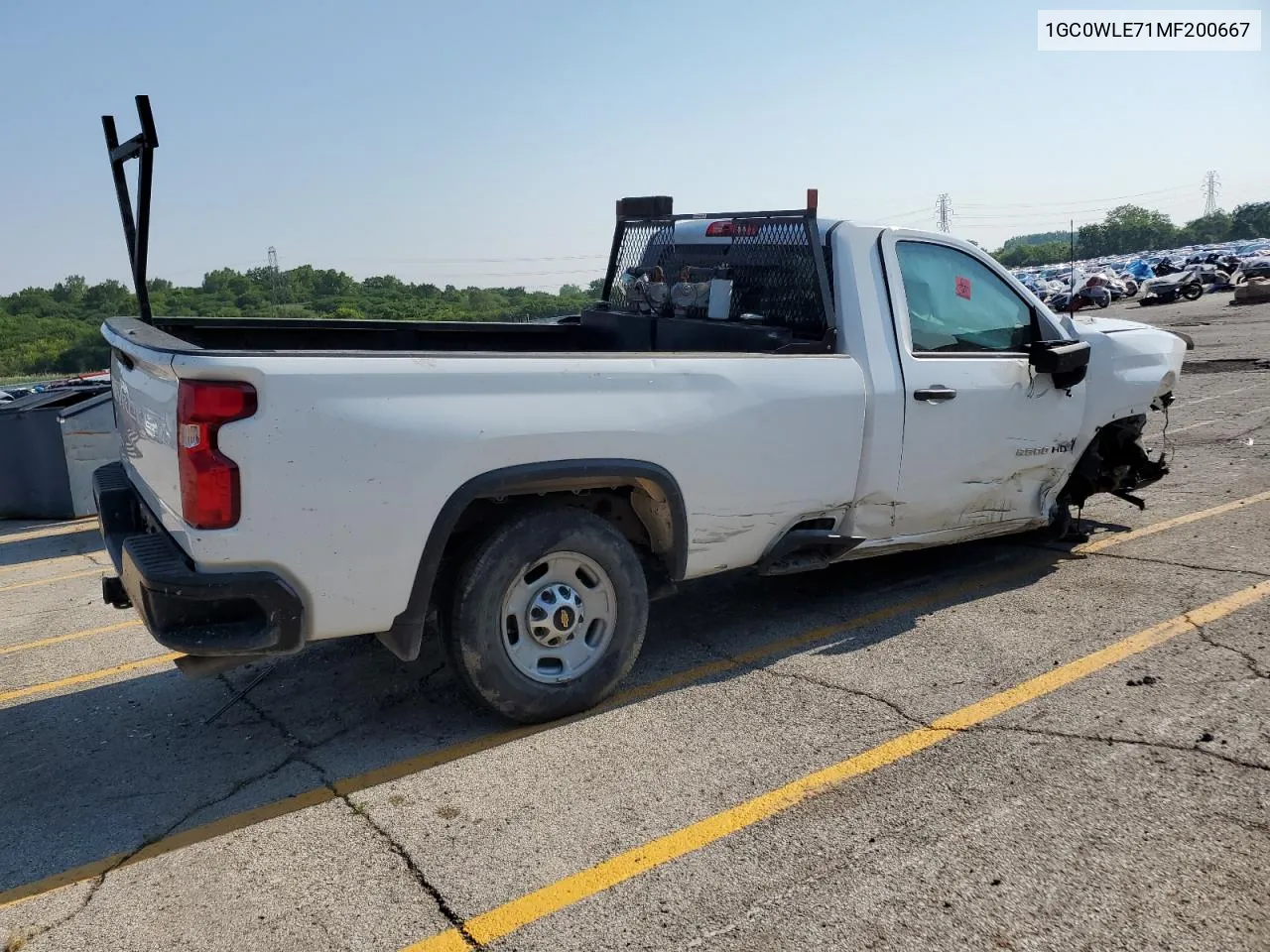 2021 Chevrolet Silverado C2500 Heavy Duty VIN: 1GC0WLE71MF200667 Lot: 59074104