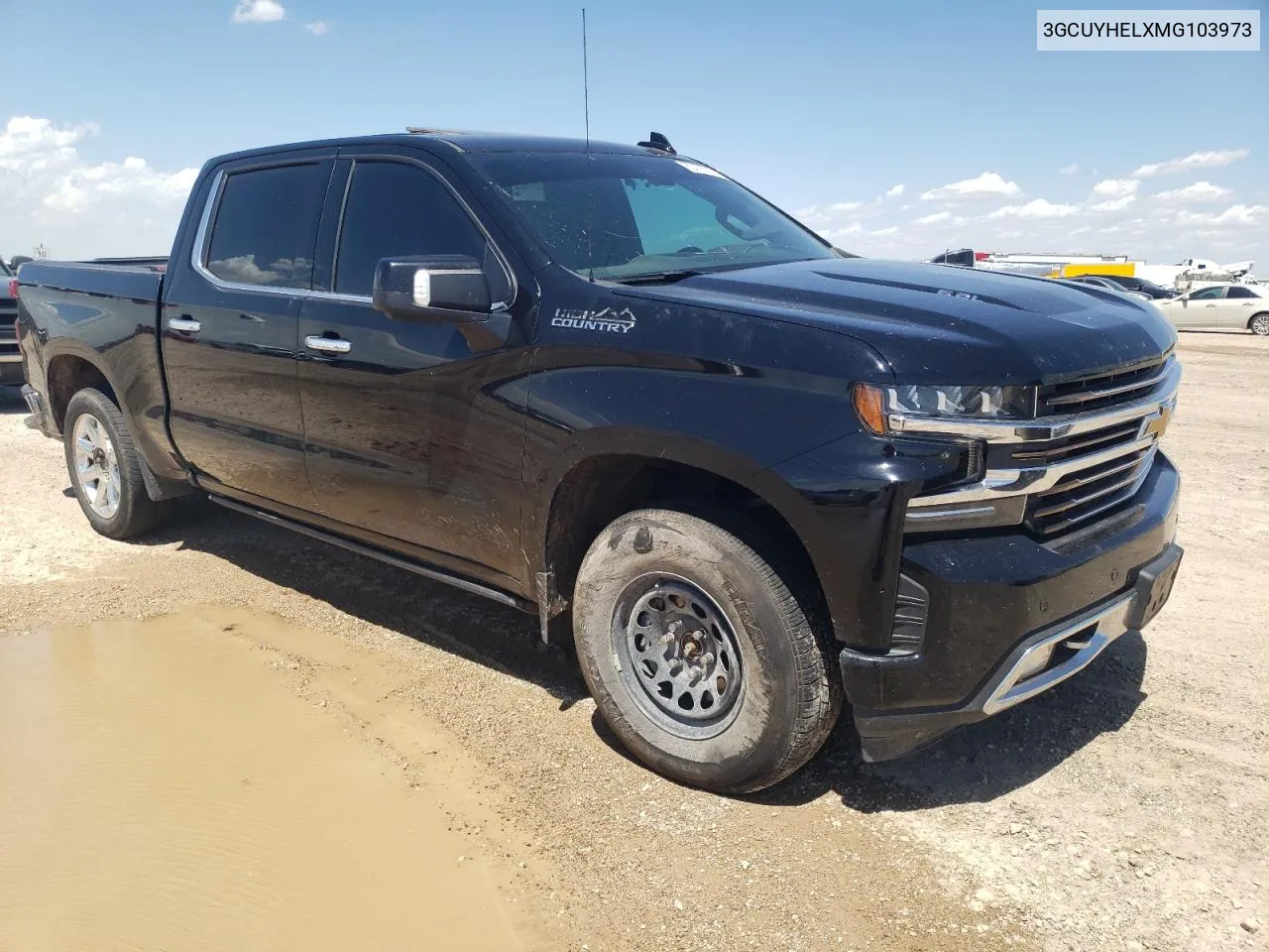 2021 Chevrolet Silverado K1500 High Country VIN: 3GCUYHELXMG103973 Lot: 60476314