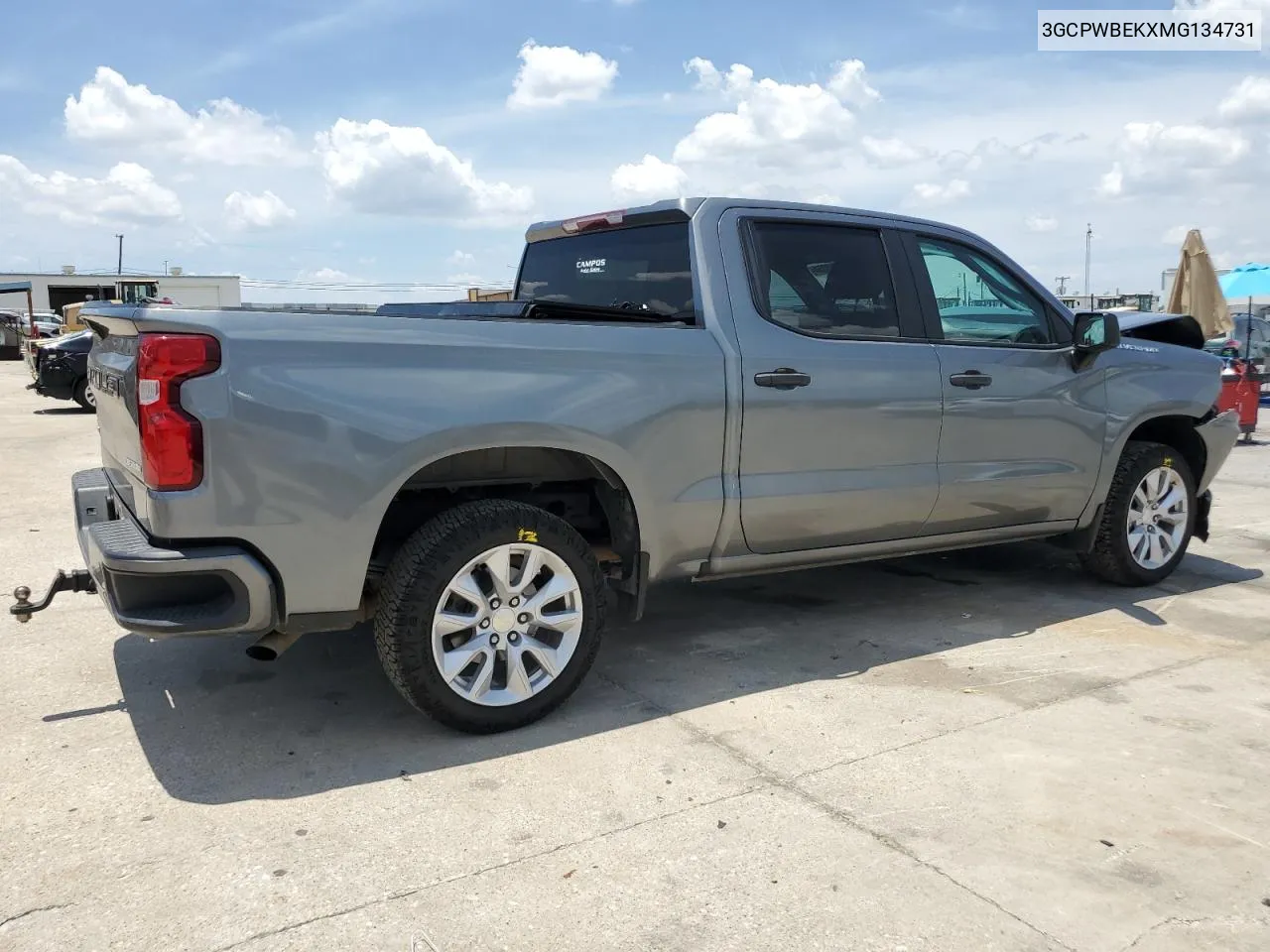 2021 Chevrolet Silverado C1500 Custom VIN: 3GCPWBEKXMG134731 Lot: 61218054