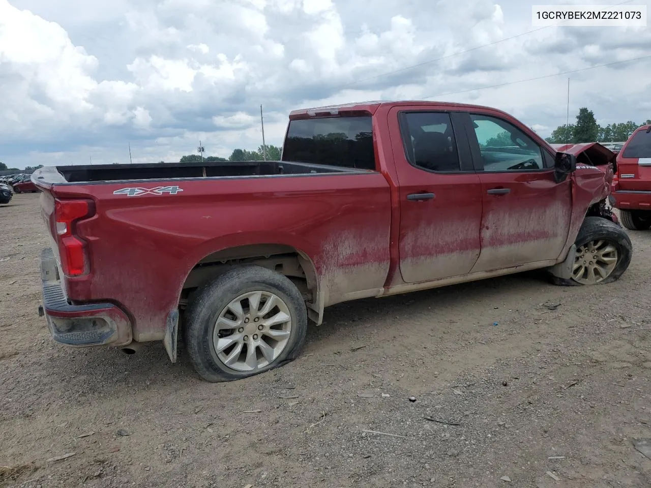 2021 Chevrolet Silverado K1500 Custom VIN: 1GCRYBEK2MZ221073 Lot: 61263314