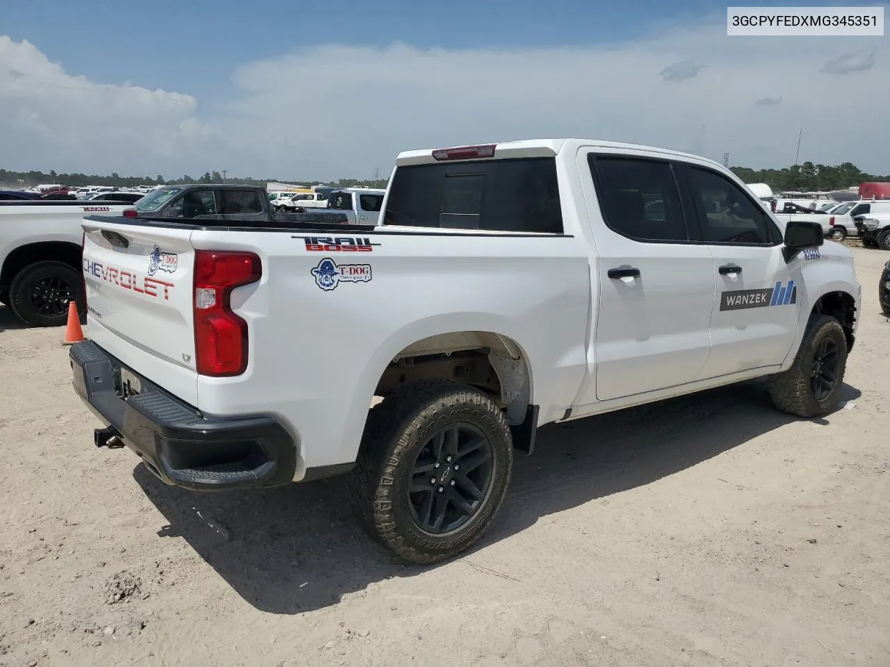 3GCPYFEDXMG345351 2021 Chevrolet Silverado K1500 Lt Trail Boss