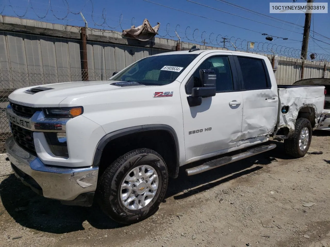 2021 Chevrolet Silverado K2500 Heavy Duty Lt VIN: 1GC1YNEY5MF303819 Lot: 61909634