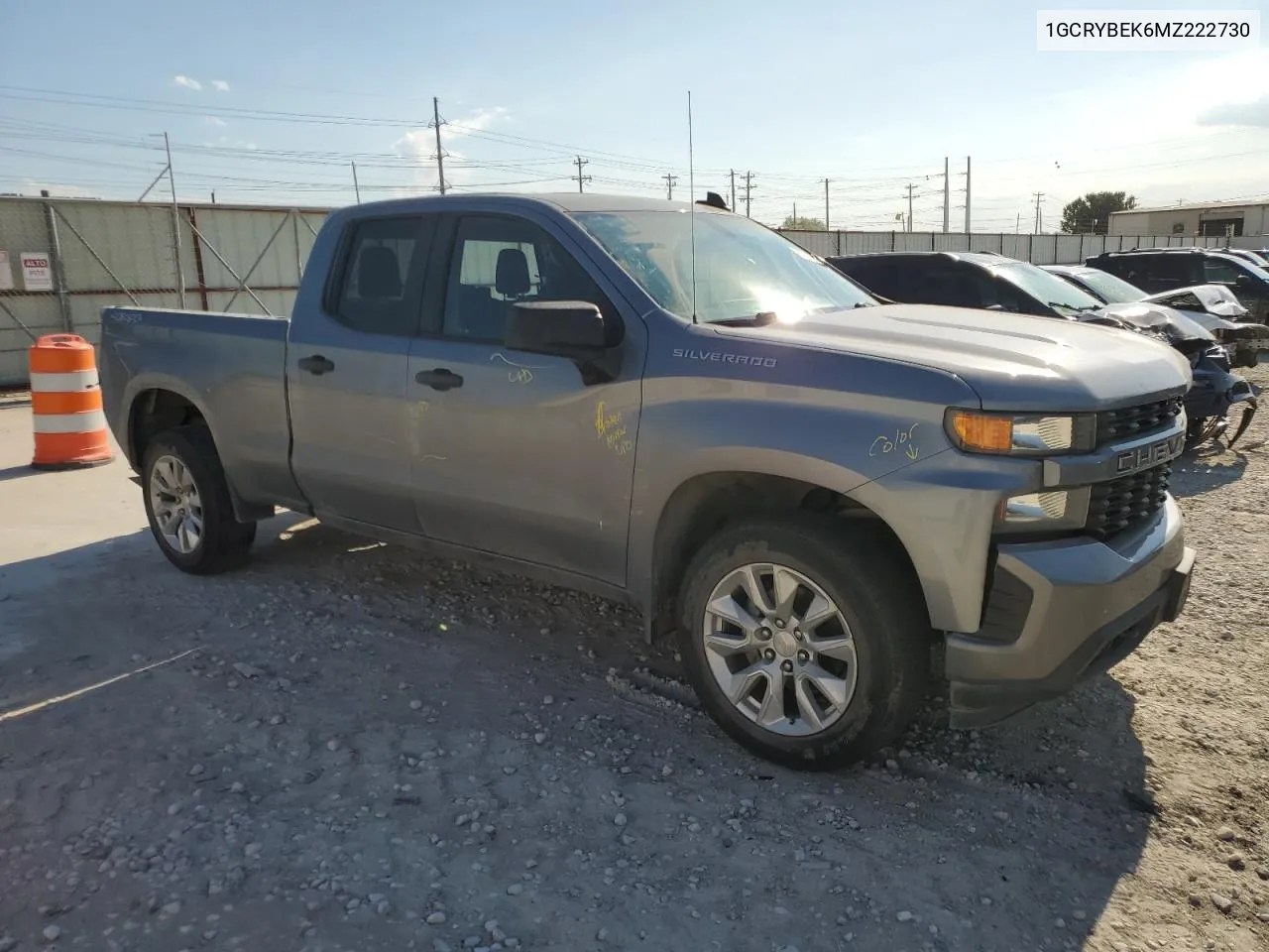 2021 Chevrolet Silverado K1500 Custom VIN: 1GCRYBEK6MZ222730 Lot: 62682864