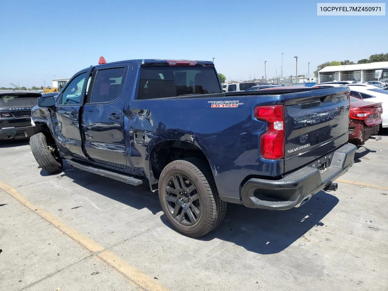 2021 Chevrolet Silverado K1500 Lt Trail Boss VIN: 1GCPYFEL7MZ450971 Lot: 64690984