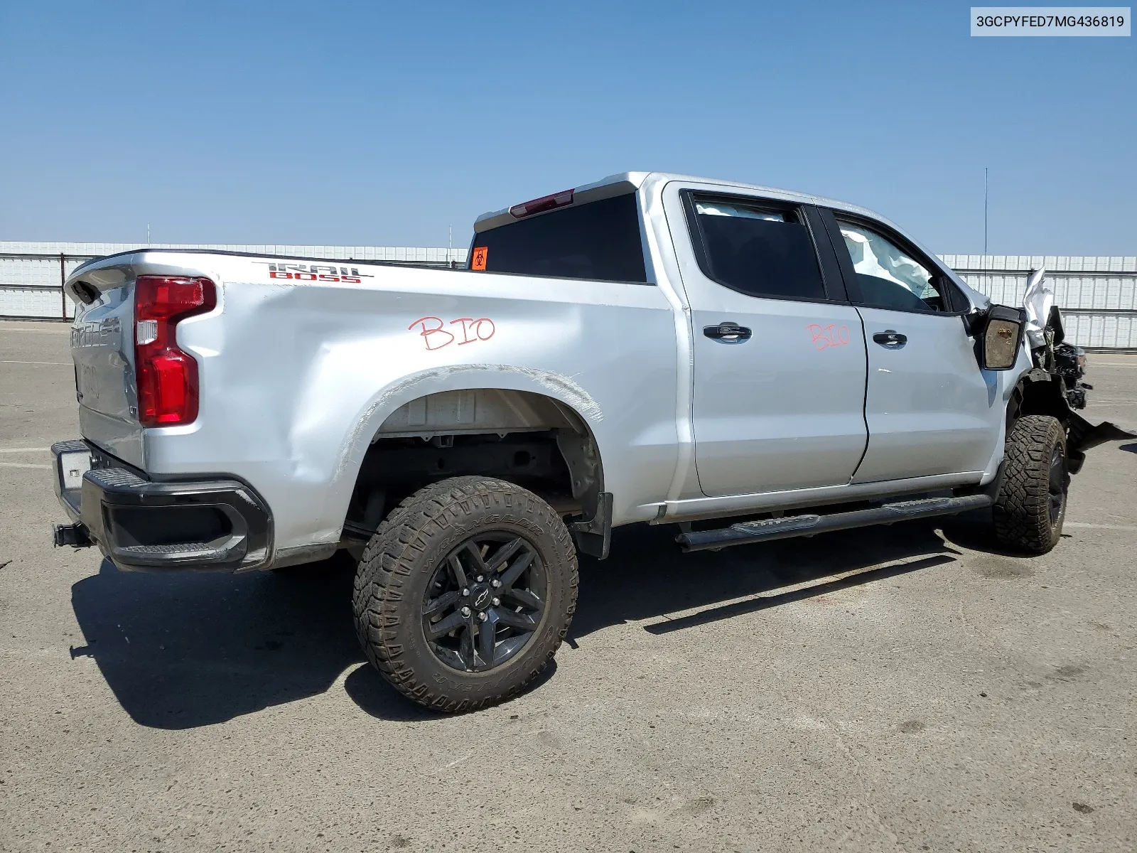 2021 Chevrolet Silverado K1500 Lt Trail Boss VIN: 3GCPYFED7MG436819 Lot: 65375654