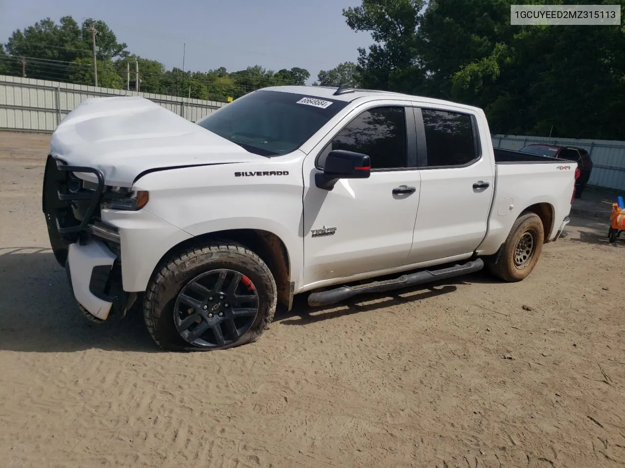 2021 Chevrolet Silverado K1500 Rst VIN: 1GCUYEED2MZ315113 Lot: 65649584