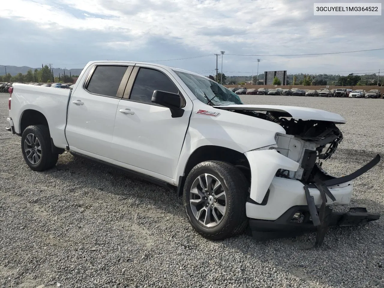 2021 Chevrolet Silverado K1500 Rst VIN: 3GCUYEEL1MG364522 Lot: 65653904