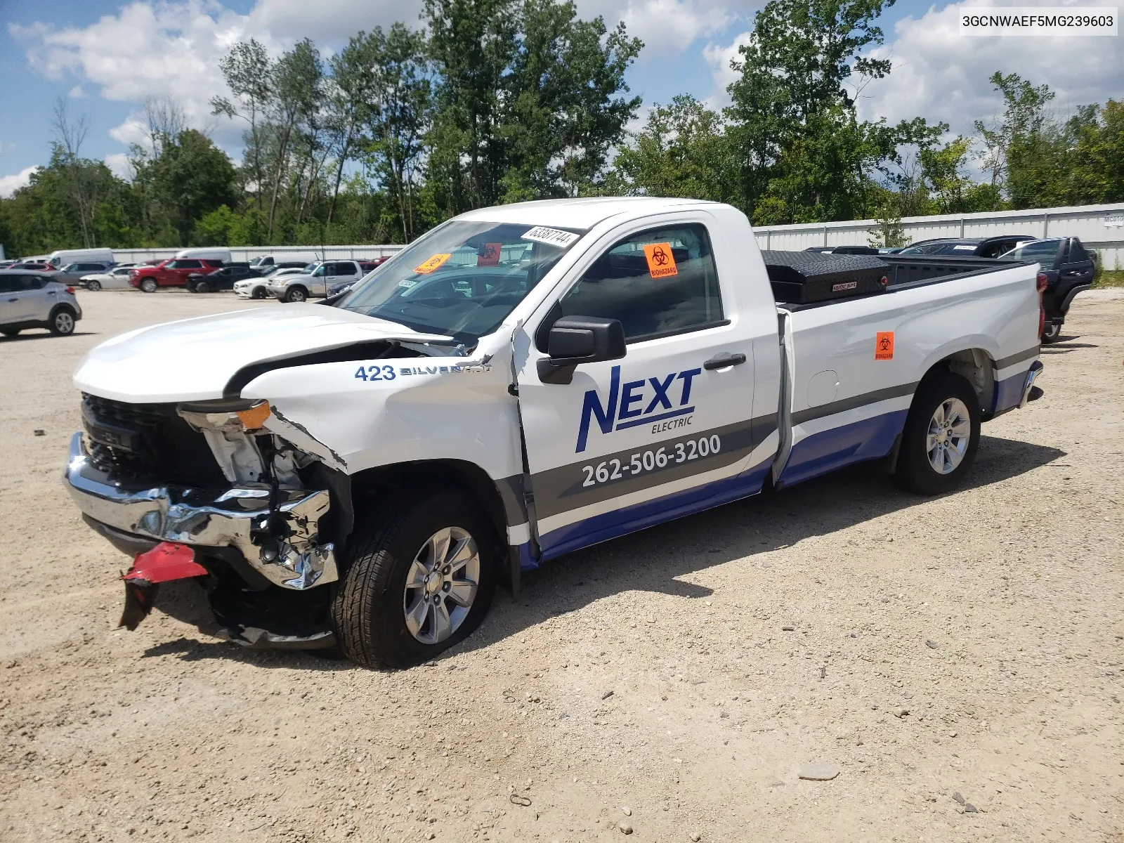 2021 Chevrolet Silverado C1500 VIN: 3GCNWAEF5MG239603 Lot: 66011494