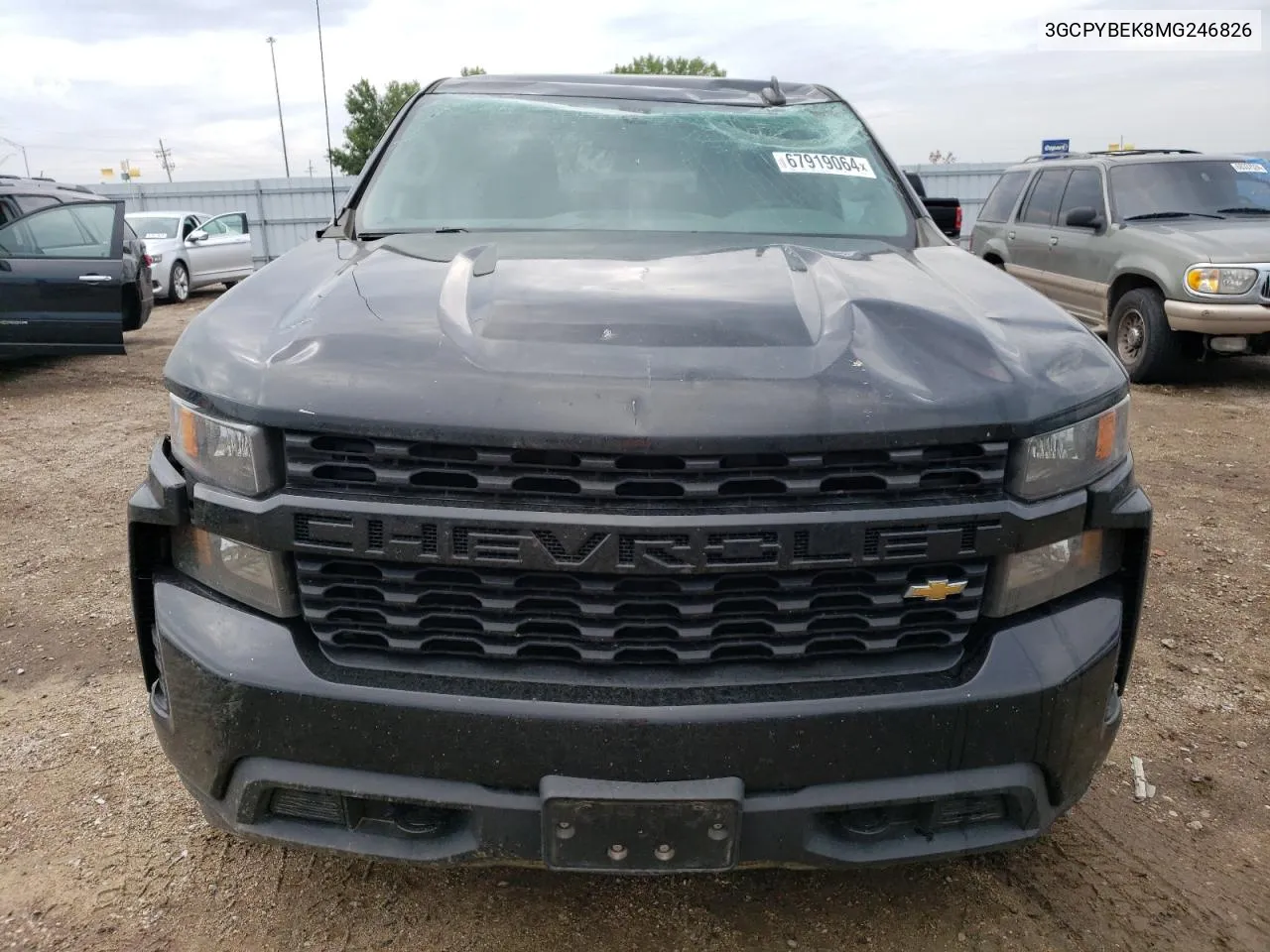 2021 Chevrolet Silverado K1500 Custom VIN: 3GCPYBEK8MG246826 Lot: 67919064