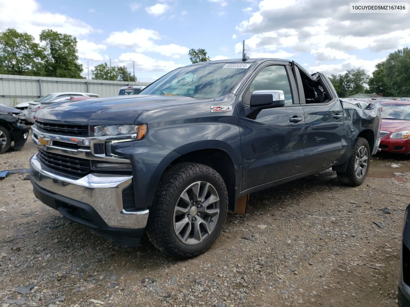 2021 Chevrolet Silverado K1500 Lt VIN: 1GCUYDED5MZ167436 Lot: 68003324