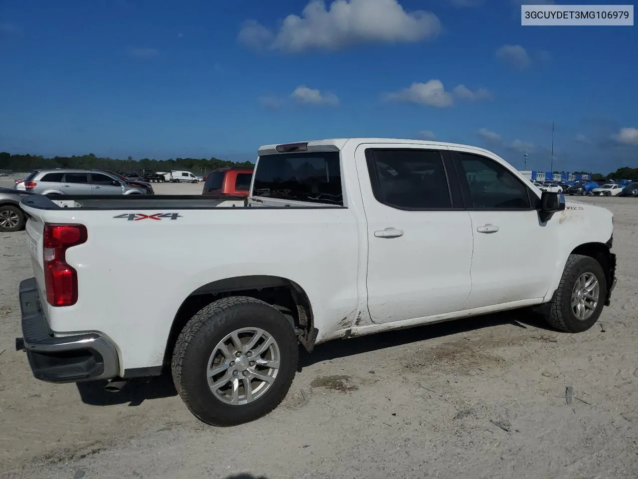 2021 Chevrolet Silverado K1500 Lt VIN: 3GCUYDET3MG106979 Lot: 68512504