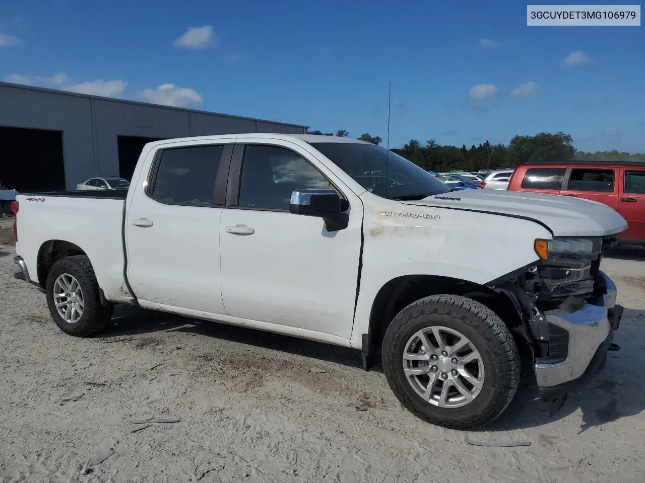 2021 Chevrolet Silverado K1500 Lt VIN: 3GCUYDET3MG106979 Lot: 68512504