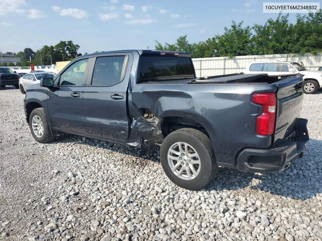 2021 Chevrolet Silverado K1500 Rst VIN: 1GCUYEET6MZ348932 Lot: 68619004