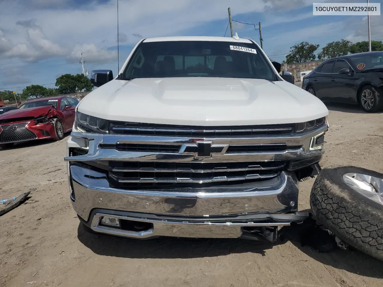 2021 Chevrolet Silverado K1500 Ltz VIN: 1GCUYGET1MZ292801 Lot: 68841264