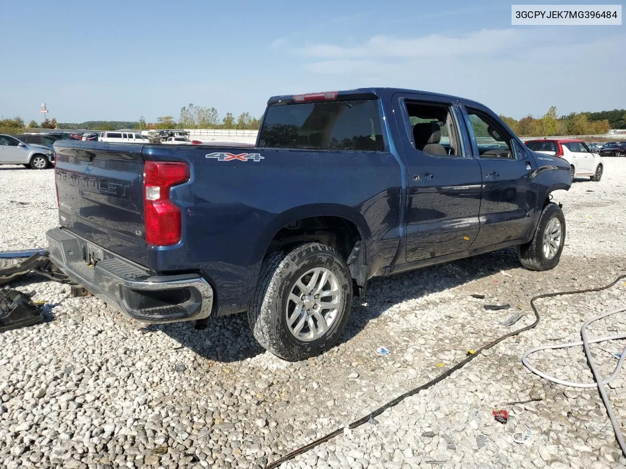 2021 Chevrolet Silverado K1500 Lt VIN: 3GCPYJEK7MG396484 Lot: 70031854