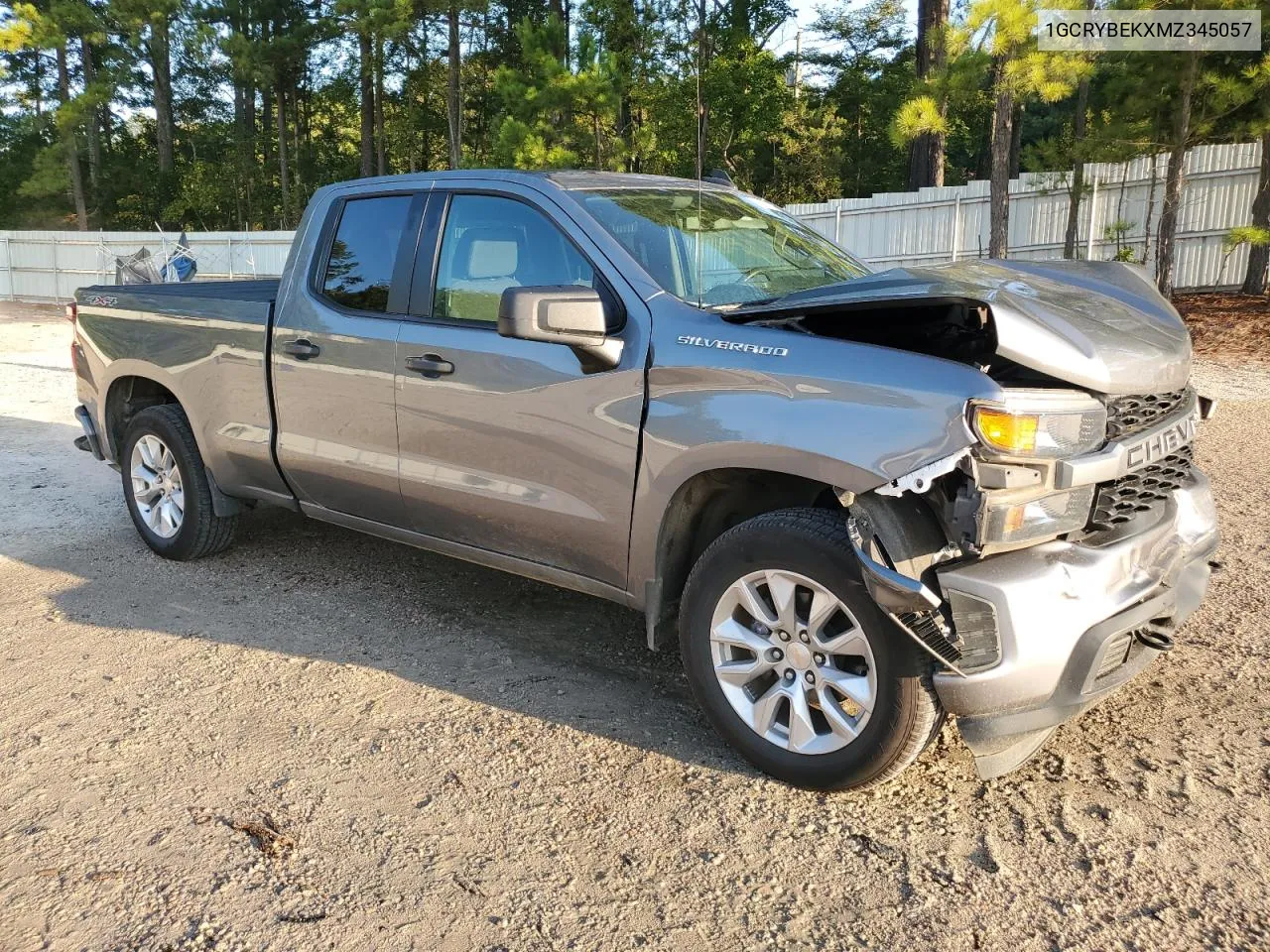 2021 Chevrolet Silverado K1500 Custom VIN: 1GCRYBEKXMZ345057 Lot: 70505974