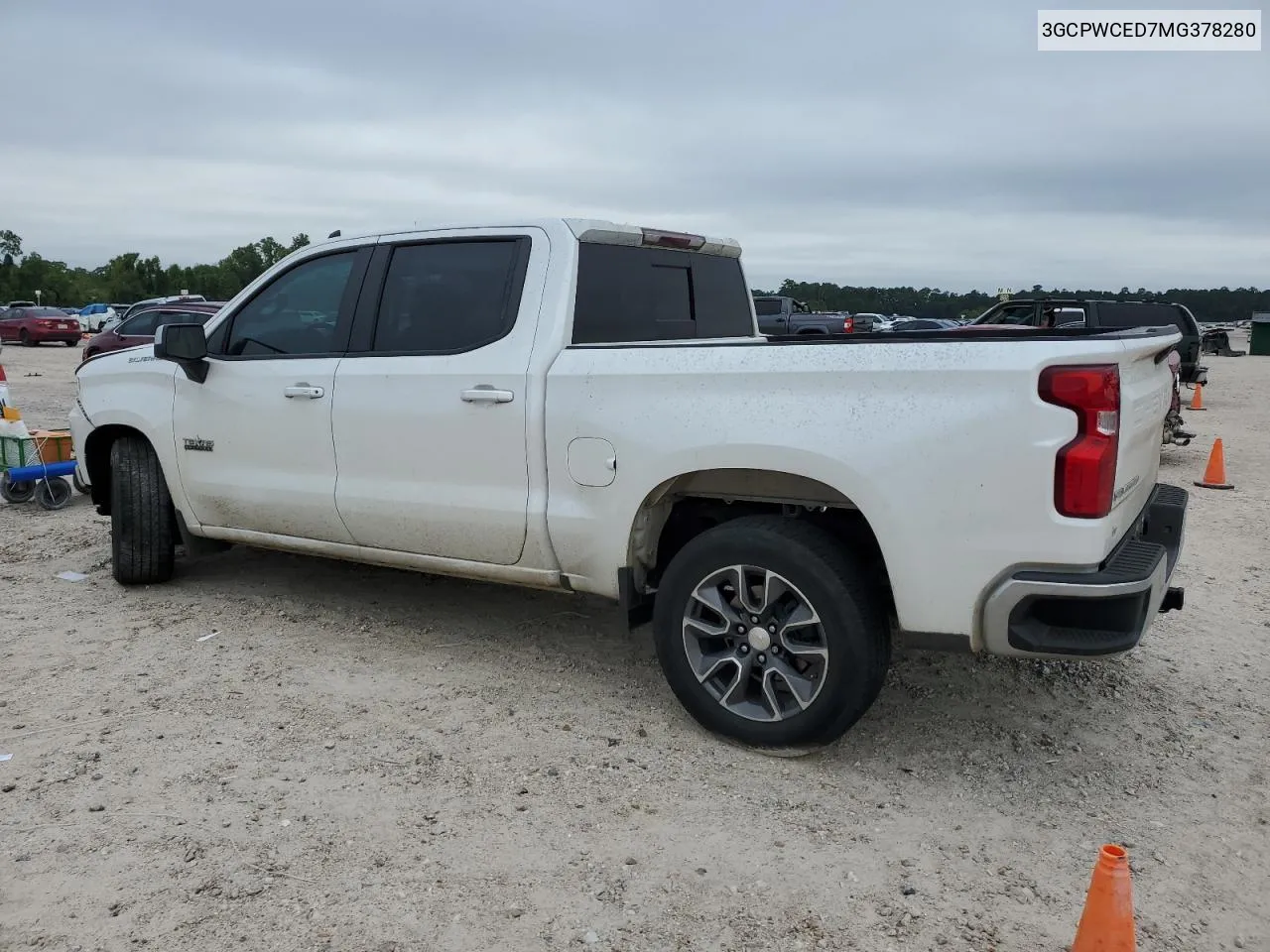 2021 Chevrolet Silverado C1500 Lt VIN: 3GCPWCED7MG378280 Lot: 70697854