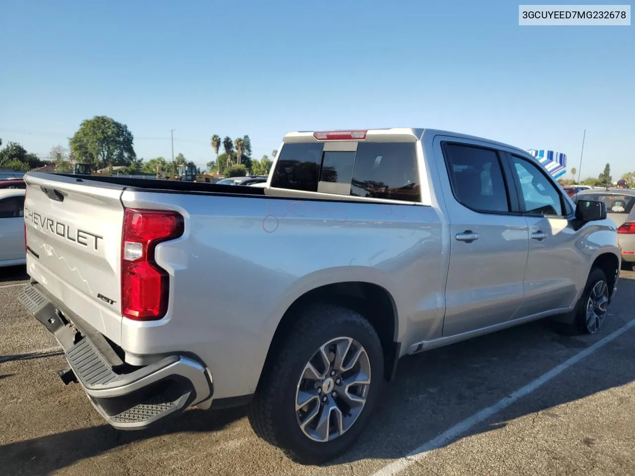 2021 Chevrolet Silverado K1500 Rst VIN: 3GCUYEED7MG232678 Lot: 70893624