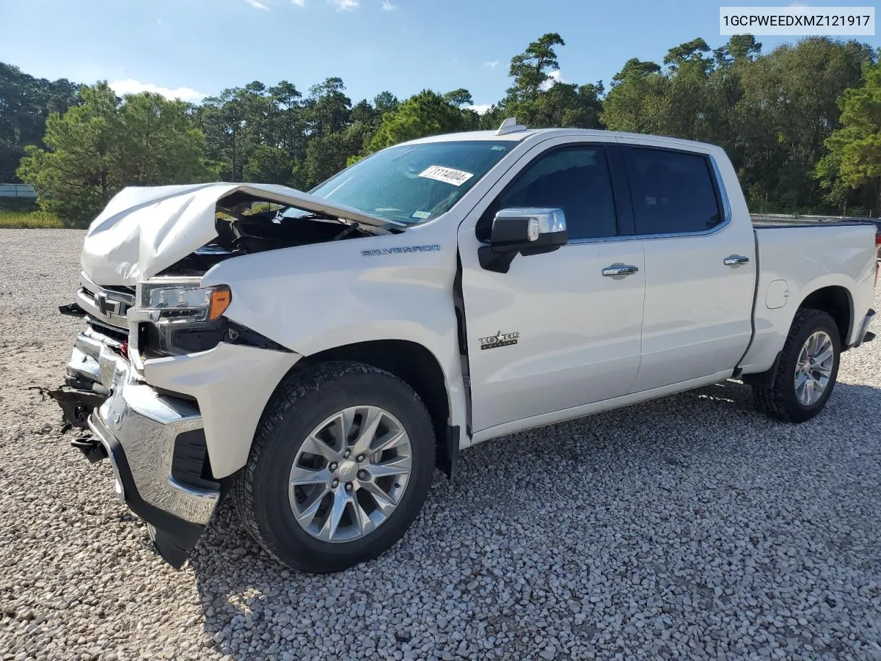 2021 Chevrolet Silverado C1500 Ltz VIN: 1GCPWEEDXMZ121917 Lot: 71114004