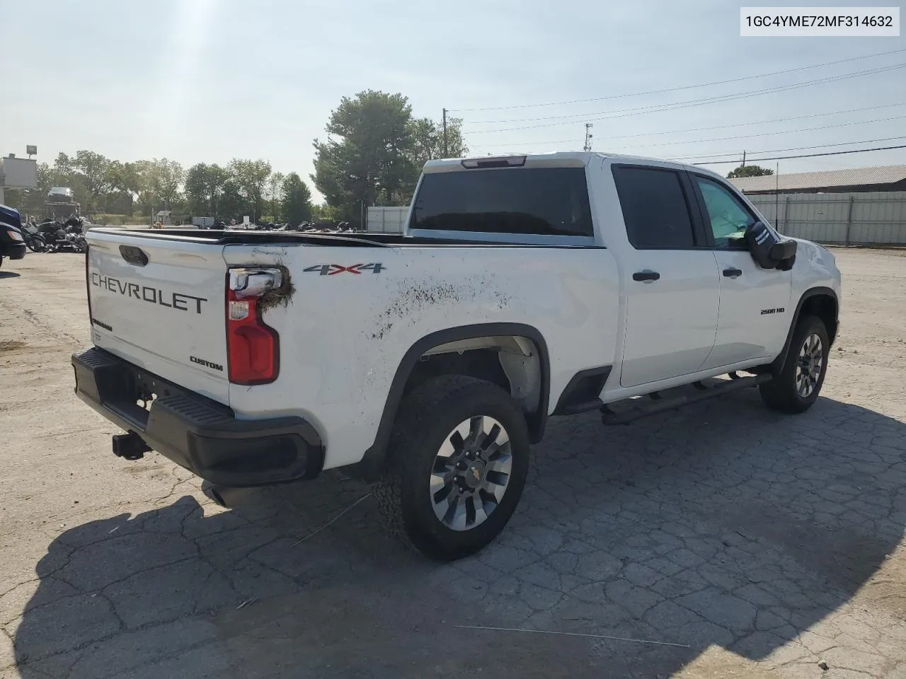 2021 Chevrolet Silverado K2500 Custom VIN: 1GC4YME72MF314632 Lot: 71214864